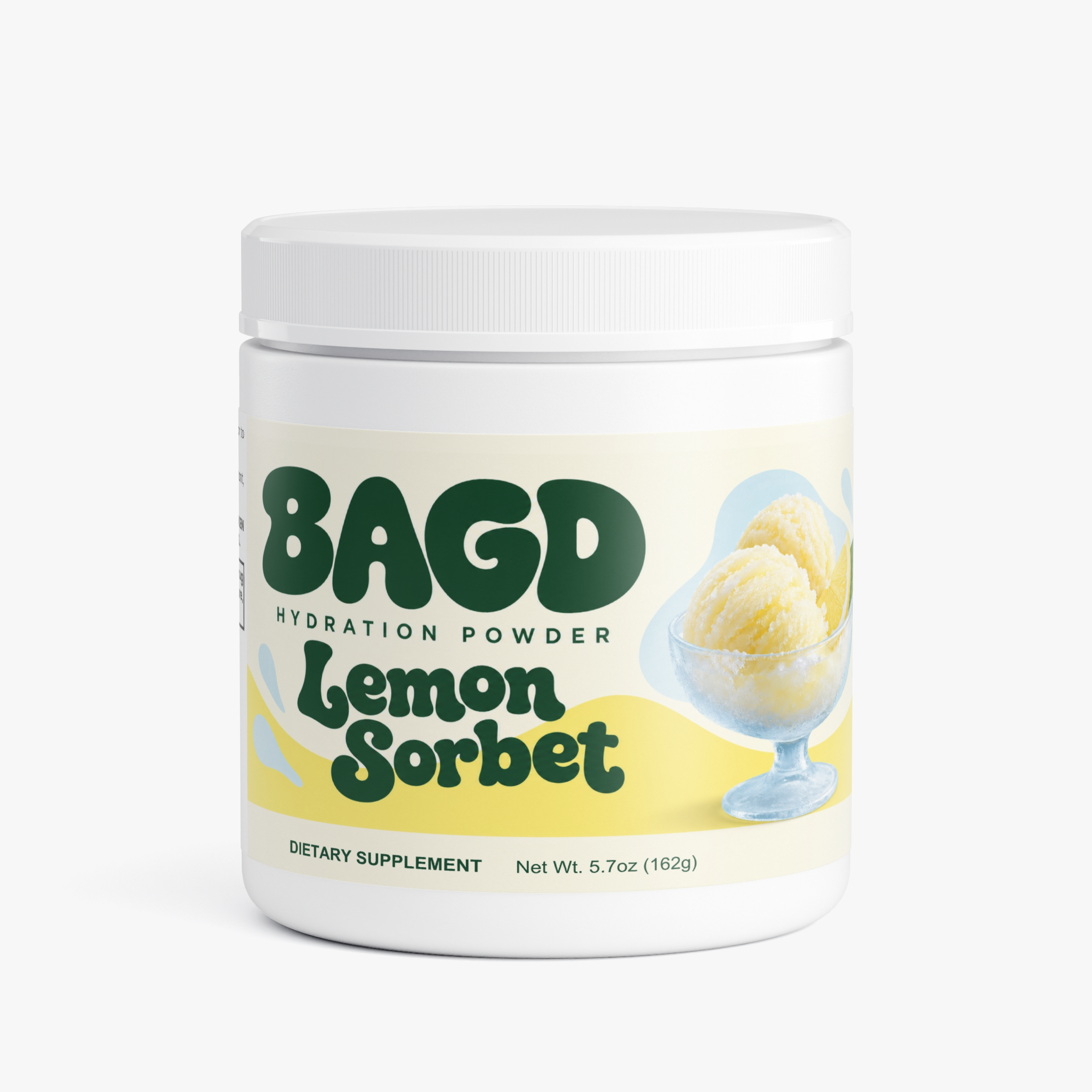 BAGD Lemon Sorbet hydration powder packaging